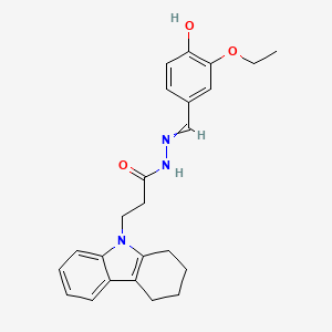 N'-(3-ethoxy-4-hydroxybenzylidene)-3-(1,2,3,4-tetrahydro-9H-carbazol-9-yl)propanehydrazide