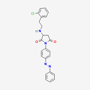 2,5-Pyrrolidinedione, 3-[[2-(2-chlorophenyl)ethyl]amino]-1-[4-(2-phenyldiazenyl)phenyl]-