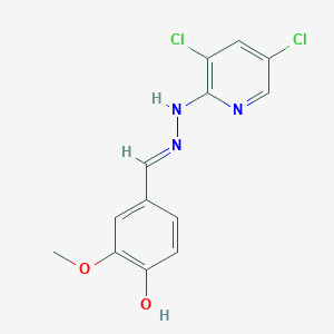 molecular formula C13H11Cl2N3O2 B11643255 4-Hydroxy-3-methoxybenzaldehyde (3,5-dichloro-2-pyridinyl)hydrazone 