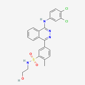 molecular formula C23H20Cl2N4O3S B11643265 5-{4-[(3,4-dichlorophenyl)amino]phthalazin-1-yl}-N-(2-hydroxyethyl)-2-methylbenzenesulfonamide 