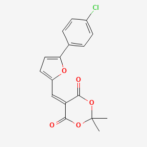 5-{[5-(4-Chlorophenyl)-2-furyl]methylene}-2,2-dimethyl-1,3-dioxane-4,6-dione