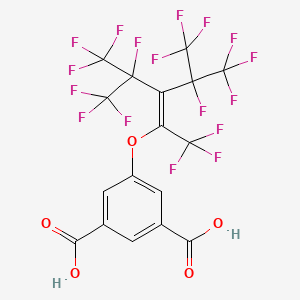 5-{[1,1,1,4,5,5,5-Heptafluoro-3-(1,1,1,2,3,3,3-heptafluoropropan-2-yl)-4-(trifluoromethyl)pent-2-en-2-yl]oxy}benzene-1,3-dicarboxylic acid