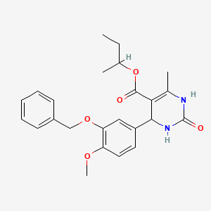 molecular formula C24H28N2O5 B11643339 Butan-2-yl 4-[3-(benzyloxy)-4-methoxyphenyl]-6-methyl-2-oxo-1,2,3,4-tetrahydropyrimidine-5-carboxylate 