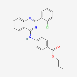 Propyl 4-{[2-(2-chlorophenyl)quinazolin-4-yl]amino}benzoate