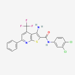 3-amino-N-(3,4-dichlorophenyl)-6-phenyl-4-(trifluoromethyl)thieno[2,3-b]pyridine-2-carboxamide