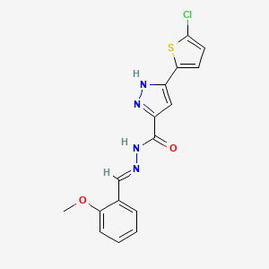 3-(5-Chlorothiophen-2-yl)-N'-(2-methoxybenzylidene)-1H-pyrazole-5-carbohydrazide