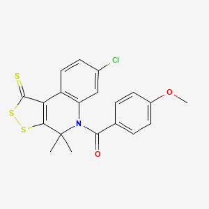 (7-chloro-4,4-dimethyl-1-thioxo-1,4-dihydro-5H-[1,2]dithiolo[3,4-c]quinolin-5-yl)(4-methoxyphenyl)methanone