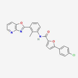 5-(4-chlorophenyl)-N-[2-methyl-3-([1,3]oxazolo[4,5-b]pyridin-2-yl)phenyl]furan-2-carboxamide