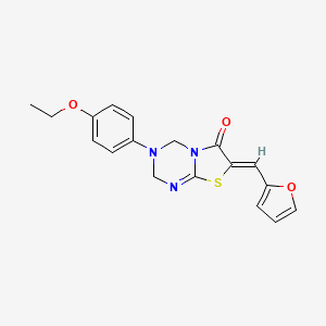 (7Z)-3-(4-ethoxyphenyl)-7-(furan-2-ylmethylidene)-3,4-dihydro-2H-[1,3]thiazolo[3,2-a][1,3,5]triazin-6(7H)-one