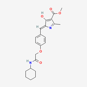 molecular formula C22H26N2O5 B11643444 methyl (5Z)-5-{4-[2-(cyclohexylamino)-2-oxoethoxy]benzylidene}-2-methyl-4-oxo-4,5-dihydro-1H-pyrrole-3-carboxylate 