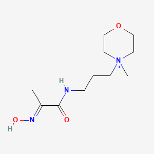 molecular formula C11H22N3O3+ B11643465 4-(3-{[(2E)-2-(hydroxyimino)propanoyl]amino}propyl)-4-methylmorpholin-4-ium 