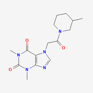 1,3-dimethyl-7-[2-(3-methylpiperidin-1-yl)-2-oxoethyl]-3,7-dihydro-1H-purine-2,6-dione