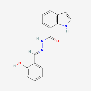 N'-[(E)-(2-hydroxyphenyl)methylidene]-1H-indole-7-carbohydrazide