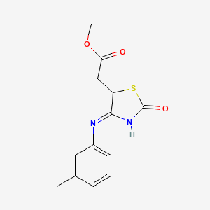 methyl {(4Z)-4-[(3-methylphenyl)imino]-2-oxo-1,3-thiazolidin-5-yl}acetate