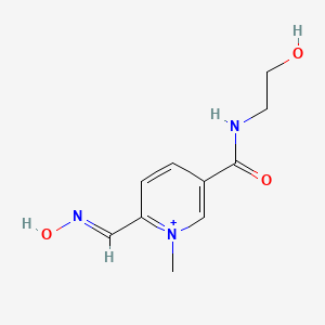 5-[(2-hydroxyethyl)carbamoyl]-2-[(E)-(hydroxyimino)methyl]-1-methylpyridinium