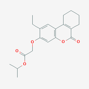 molecular formula C20H24O5 B11643555 propan-2-yl [(2-ethyl-6-oxo-7,8,9,10-tetrahydro-6H-benzo[c]chromen-3-yl)oxy]acetate 