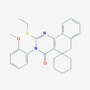 2-(ethylsulfanyl)-3-(2-methoxyphenyl)-3H-spiro[benzo[h]quinazoline-5,1'-cyclohexan]-4(6H)-one