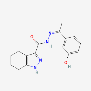 N'-[(1Z)-1-(3-hydroxyphenyl)ethylidene]-4,5,6,7-tetrahydro-1H-indazole-3-carbohydrazide