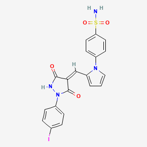 4-(2-{(Z)-[1-(4-iodophenyl)-3,5-dioxopyrazolidin-4-ylidene]methyl}-1H-pyrrol-1-yl)benzenesulfonamide