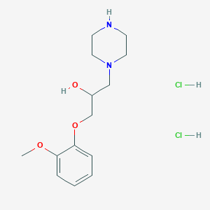molecular formula C14H24Cl2N2O3 B116436 1-(2-甲氧基苯氧基)-3-(哌嗪-1-基)丙醇二盐酸盐 CAS No. 1185293-30-4