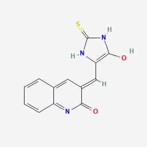 molecular formula C13H9N3O2S B11643604 3-[(Z)-(5-hydroxy-2-sulfanyl-4H-imidazol-4-ylidene)methyl]quinolin-2(1H)-one 