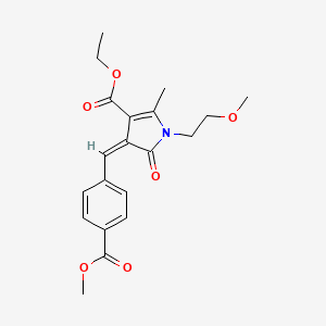 ethyl (4Z)-4-[4-(methoxycarbonyl)benzylidene]-1-(2-methoxyethyl)-2-methyl-5-oxo-4,5-dihydro-1H-pyrrole-3-carboxylate