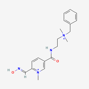 5-({2-[benzyl(dimethyl)ammonio]ethyl}carbamoyl)-2-[(E)-(hydroxyimino)methyl]-1-methylpyridinium