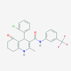 4-(2-Chlorophenyl)-2-methyl-5-oxo-N-[3-(trifluoromethyl)phenyl]-1,4,5,6,7,8-hexahydro-3-quinolinecarboxamide