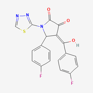 4-(4-fluorobenzoyl)-5-(4-fluorophenyl)-3-hydroxy-1-(1,3,4-thiadiazol-2-yl)-1,5-dihydro-2H-pyrrol-2-one