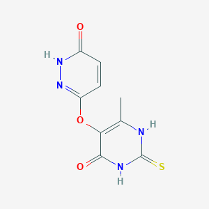 6-[(4-Hydroxy-6-methyl-2-sulfanylpyrimidin-5-yl)oxy]pyridazin-3-ol