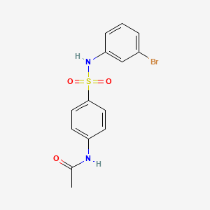 molecular formula C14H13BrN2O3S B11643658 N-{4-[(3-bromophenyl)sulfamoyl]phenyl}acetamide CAS No. 19837-99-1