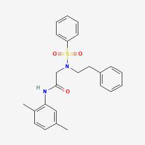 N-(2,5-Dimethylphenyl)-2-[N-(2-phenylethyl)benzenesulfonamido]acetamide