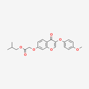 2-methylpropyl {[3-(4-methoxyphenoxy)-4-oxo-4H-chromen-7-yl]oxy}acetate