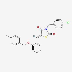 (5Z)-3-(4-chlorobenzyl)-5-{2-[(4-methylbenzyl)oxy]benzylidene}-1,3-thiazolidine-2,4-dione