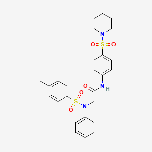 N~2~-[(4-methylphenyl)sulfonyl]-N~2~-phenyl-N-[4-(piperidin-1-ylsulfonyl)phenyl]glycinamide