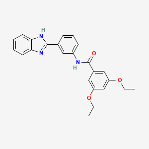 molecular formula C24H23N3O3 B11643735 N-[3-(1H-benzimidazol-2-yl)phenyl]-3,5-diethoxybenzamide 