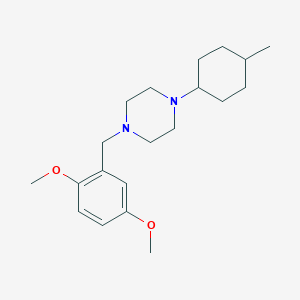 molecular formula C20H32N2O2 B11643759 1-[(2,5-Dimethoxyphenyl)methyl]-4-(4-methylcyclohexyl)piperazine 