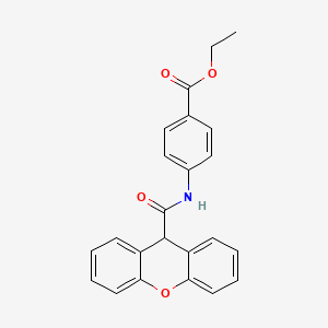 molecular formula C23H19NO4 B11643763 ethyl 4-[(9H-xanthen-9-ylcarbonyl)amino]benzoate 