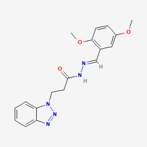 3-(1H-Benzo[d][1,2,3]triazol-1-yl)-N'-(2,5-dimethoxybenzylidene)propanehydrazide