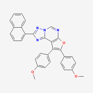 molecular formula C31H22N4O3 B11643806 8,9-Bis(4-methoxyphenyl)-2-(naphthalen-1-yl)furo[3,2-e][1,2,4]triazolo[1,5-c]pyrimidine 