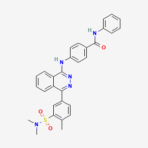 molecular formula C30H27N5O3S B11643812 4-({4-[3-(dimethylsulfamoyl)-4-methylphenyl]phthalazin-1-yl}amino)-N-phenylbenzamide 