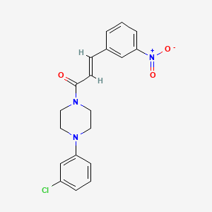 (2E)-1-[4-(3-chlorophenyl)piperazin-1-yl]-3-(3-nitrophenyl)prop-2-en-1-one