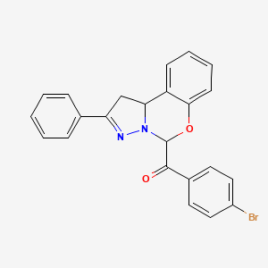 molecular formula C23H17BrN2O2 B11643839 (4-Bromophenyl)(2-phenyl-1,10b-dihydropyrazolo[1,5-c][1,3]benzoxazin-5-yl)methanone 