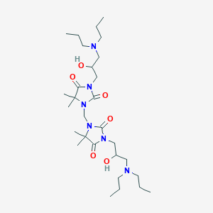 3-[3-(Dipropylamino)-2-hydroxypropyl]-1-({3-[3-(dipropylamino)-2-hydroxypropyl]-5,5-dimethyl-2,4-dioxoimidazolidin-1-YL}methyl)-5,5-dimethylimidazolidine-2,4-dione