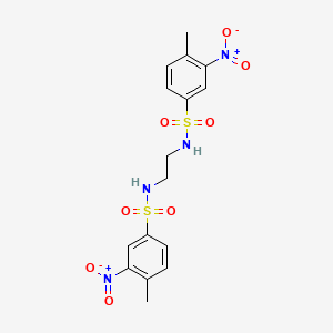 molecular formula C16H18N4O8S2 B11643880 N,N'-ethane-1,2-diylbis(4-methyl-3-nitrobenzenesulfonamide) 