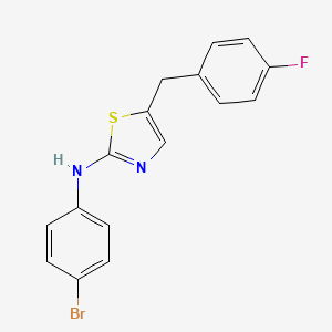 molecular formula C16H12BrFN2S B11643897 N-(4-bromophenyl)-5-(4-fluorobenzyl)-1,3-thiazol-2-amine 