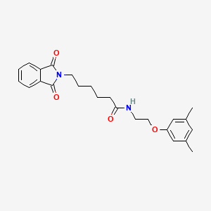 molecular formula C24H28N2O4 B11643903 N-(2-(3,5-dimethylphenoxy)ethyl)-6-(1,3-dioxoisoindolin-2-yl)hexanamide 