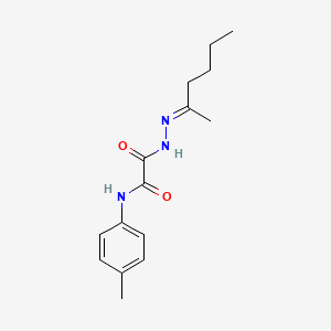 2-[(2E)-2-(hexan-2-ylidene)hydrazinyl]-N-(4-methylphenyl)-2-oxoacetamide