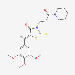 3-(3-Oxo-3-piperidin-1-yl-propyl)-2-thioxo-5-(3,4,5-trimethoxy-benzylidene)-thiazolidin-4-one