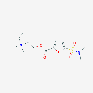 molecular formula C14H25N2O5S+ B11643940 2-({[5-(dimethylsulfamoyl)furan-2-yl]carbonyl}oxy)-N,N-diethyl-N-methylethanaminium 